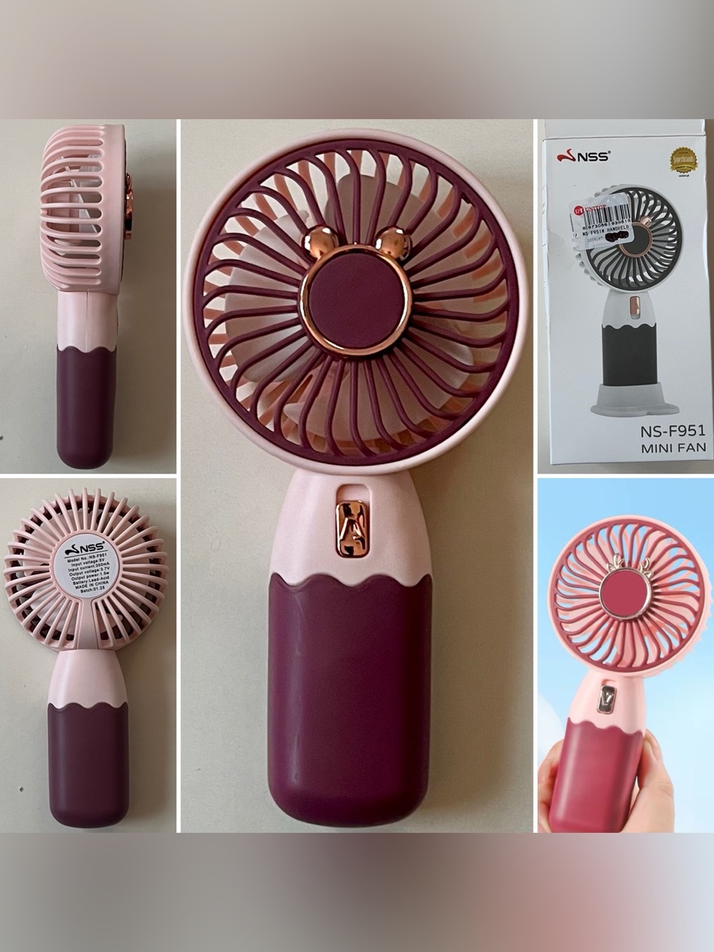 Portable Mini Fan, NSS, NS-F951, Height 6 1/4"